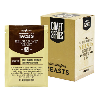 Mangrove Jack's Belgian Wit Dry Yeast [M21] (10 g) -  Canuck Homebrew Supply, Canada
