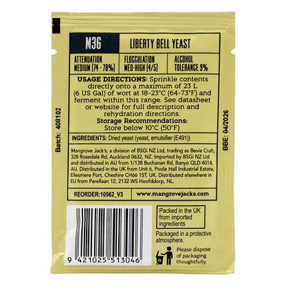 Mangrove Jack's Liberty Bell Dry Ale Yeast [M36] (10 g)