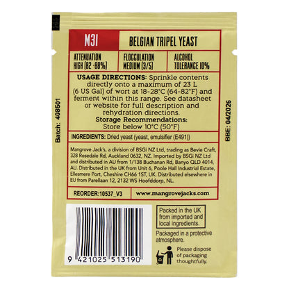 Mangrove Jack's Belgian Tripel Dry Yeast [M31] (10 g)