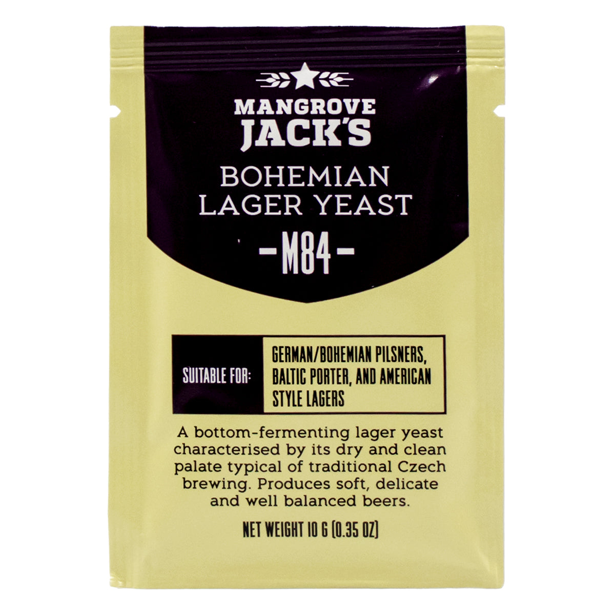 Mangrove Jack's Bohemian Lager Dry Yeast - M84 (10 g)