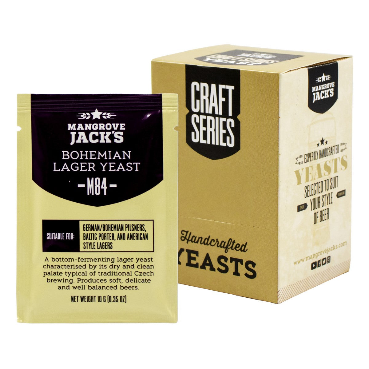 Mangrove Jack's Bohemian Lager Dry Yeast [M84] (10 g) -  Canuck Homebrew Supply, Canada