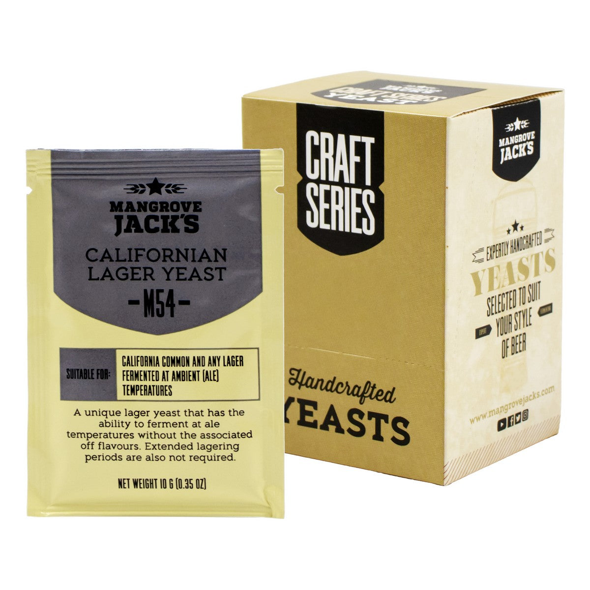 Mangrove Jack's Californian Lager Dry Yeast [M54] (10 g) -  Canuck Homebrew Supply, Canada