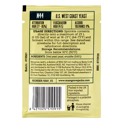 Mangrove Jack's US West Coast Dry Yeast [M44] (10 g)