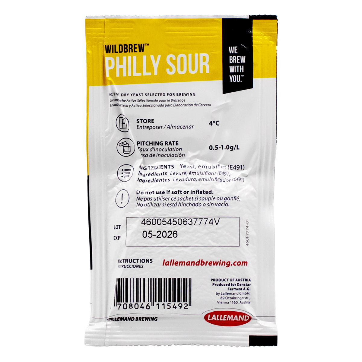 WildBrew Philly Sour Dry Ale Yeast (11 g) -  Canuck Homebrew Supply, Canada