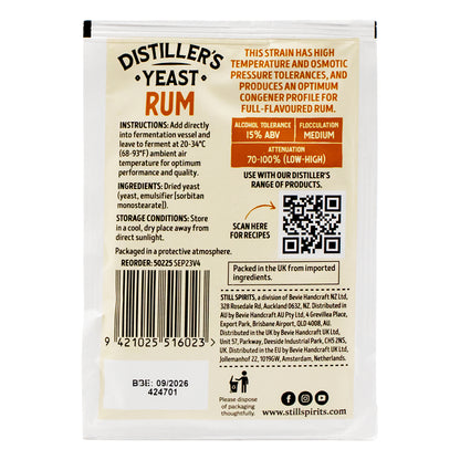 Still Spirits Distiller's Yeast - Rum (20 g) -  Canuck Homebrew Supply, Canada