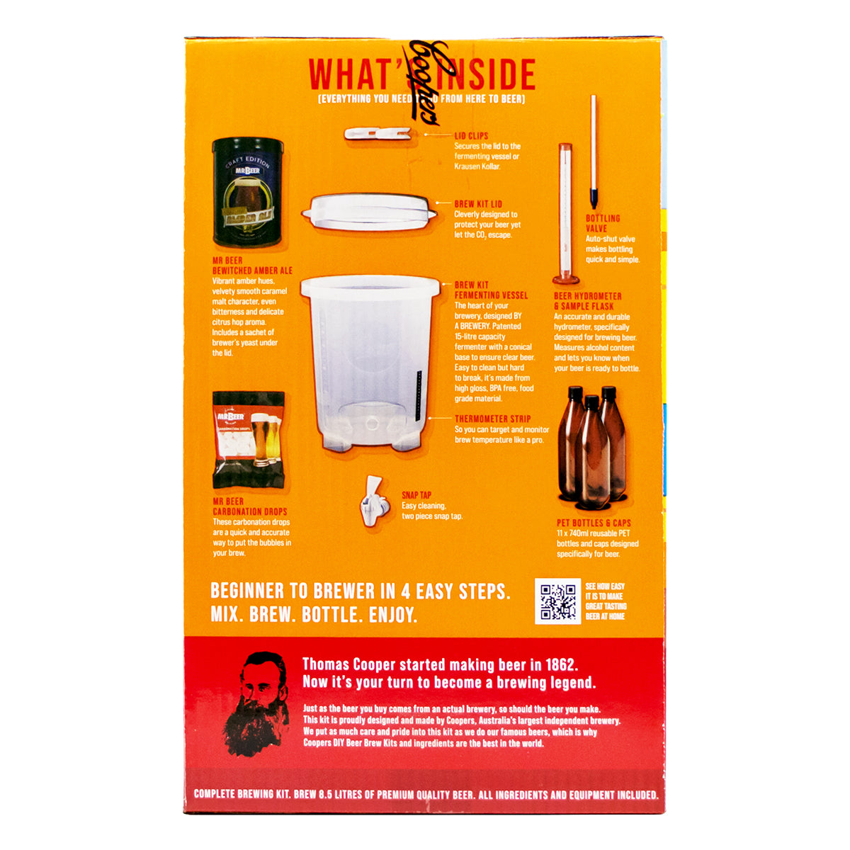 Coopers DIY Homebrew Starter Kit With Bonus Recipe Kit - 2 Gallon