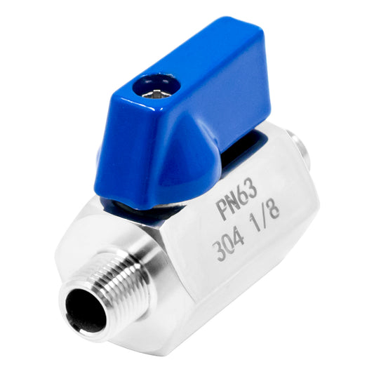 Stainless Steel Mini Ball Valve - 1/8" MNPT X 1/8" MNPT