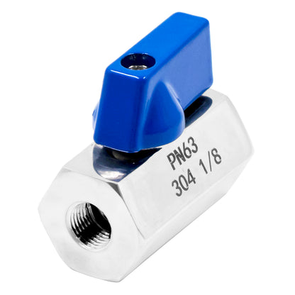 Stainless Steel Mini Ball Valve - 1/8" FNPT X 1/8" FNPT