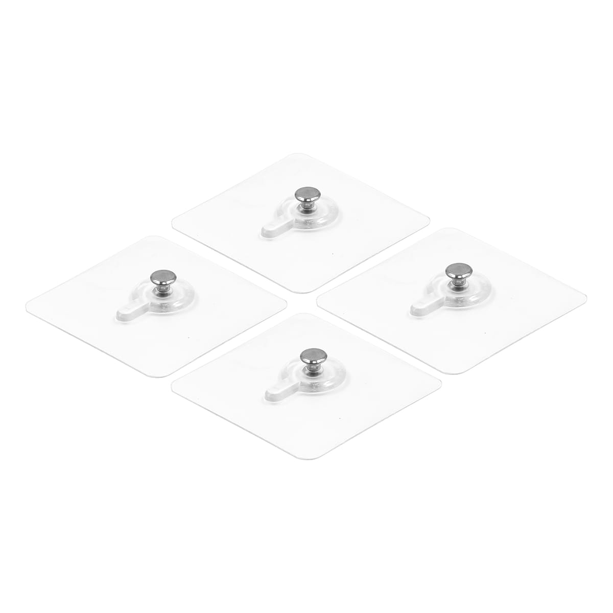 Stainless Steel Adhesive Wall Mounting Hangers (4 Pack)