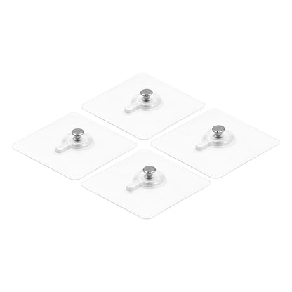 Stainless Steel Adhesive Wall Mounting Hangers (4 Pack)