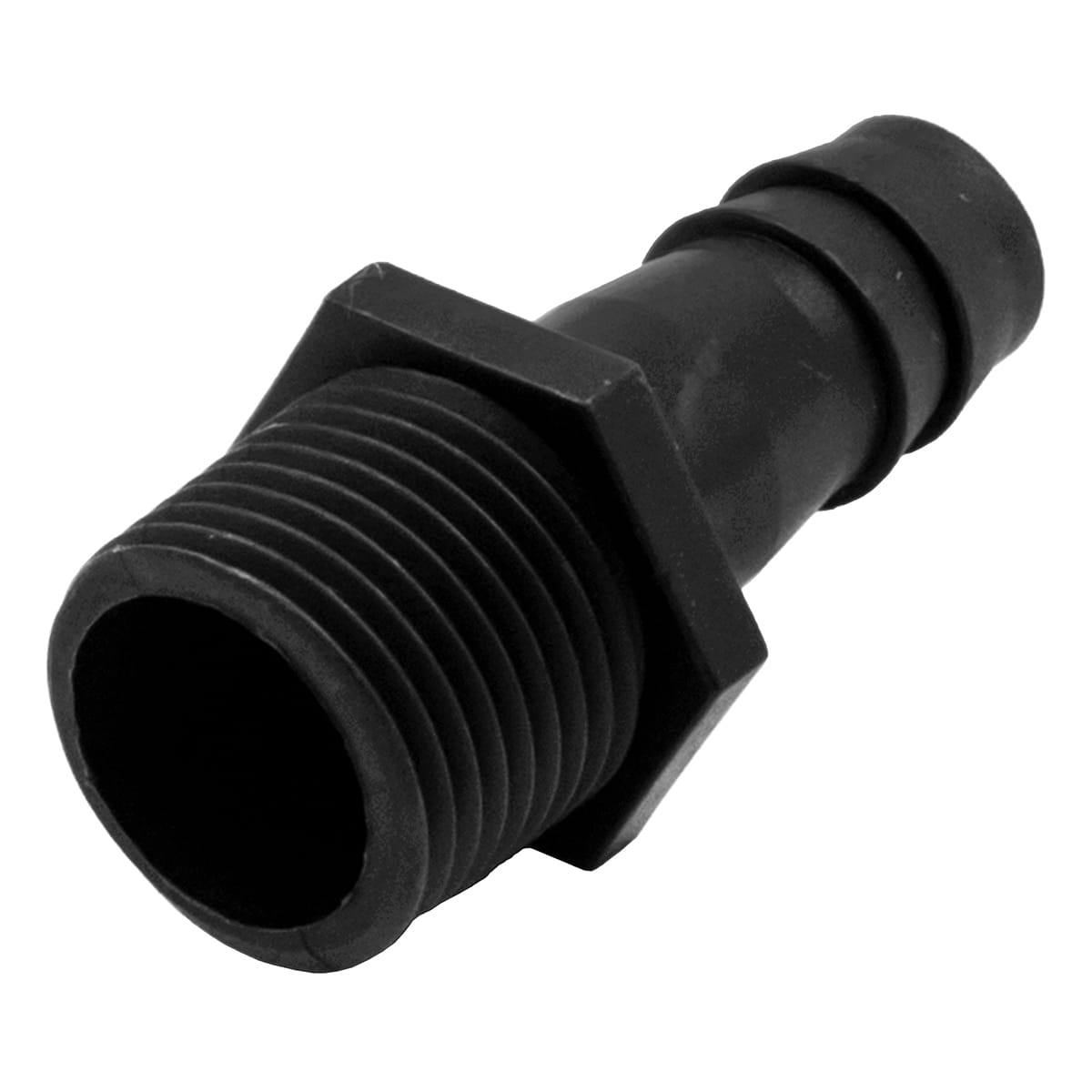 Polypropylene British Standard Pipe Fitting - 1/2" Male BSPT X 1/2" (13mm) OD Barb