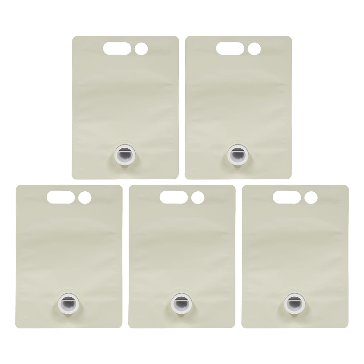 Blank Eggshell Stand Up Bladders - 1.5 L (5 Pack)