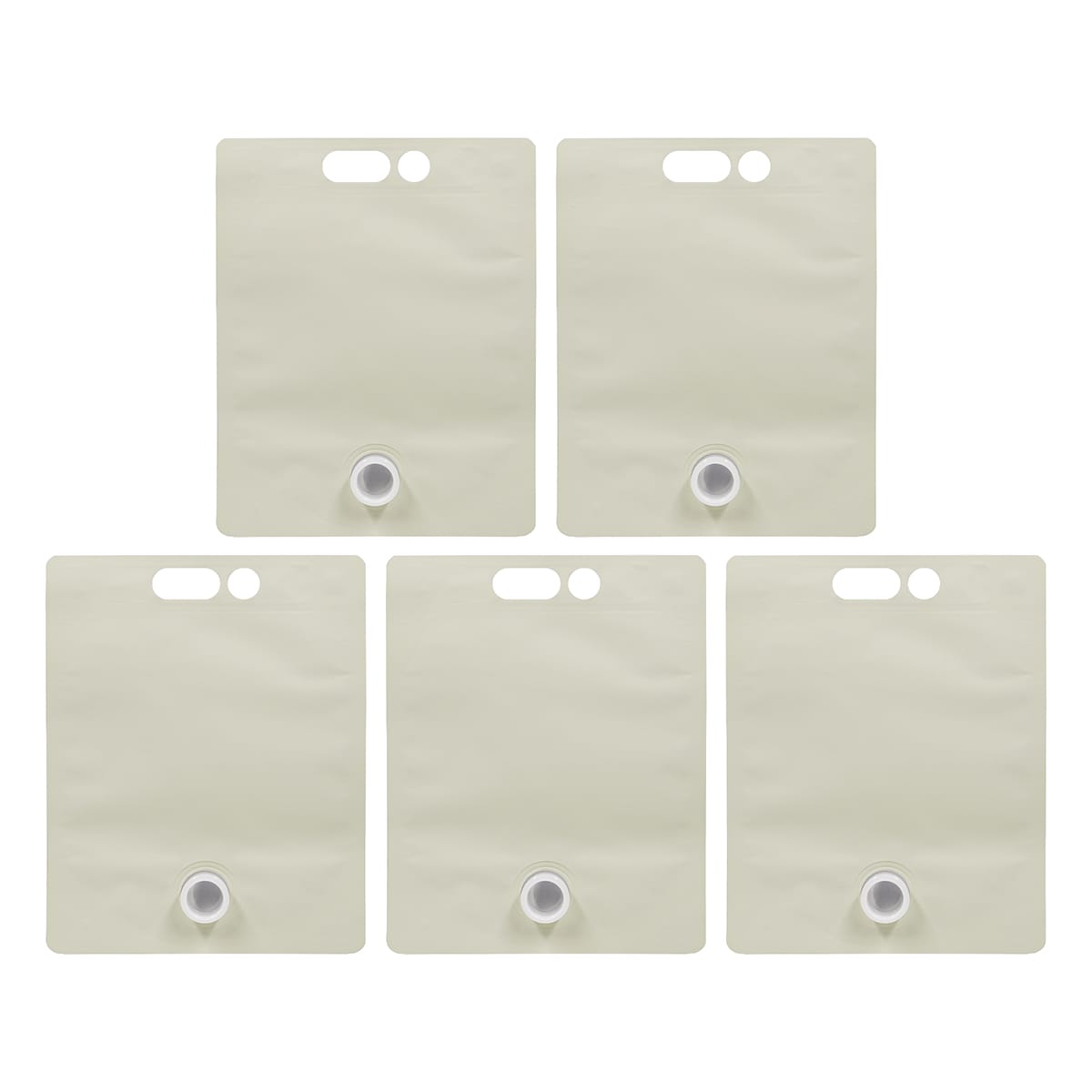 Blank Eggshell Stand Up Bladders - 3 L (5 Pack)