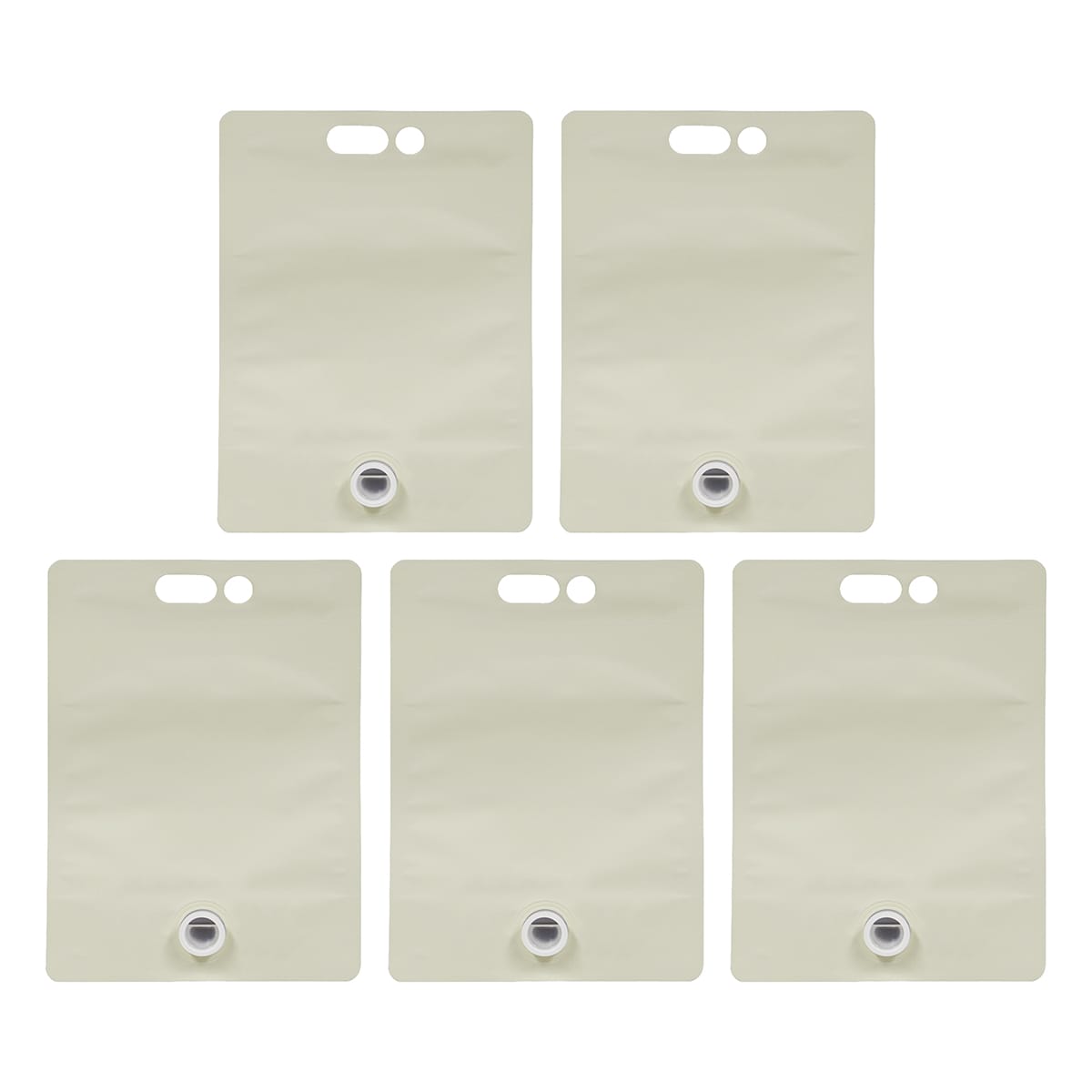 Blank Eggshell Stand Up Bladders - 5 L (5 Pack)