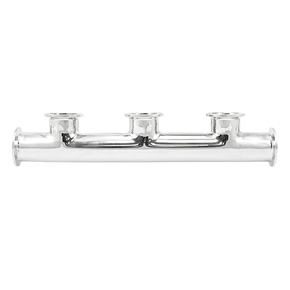 Stainless Steel 1.5" Tri-Clover Manifold - 3 Ports