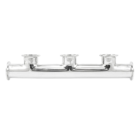Stainless Steel 1.5" Tri-Clover Manifold - 3 Ports