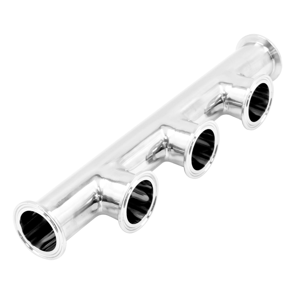 Stainless Steel Tri-Clover Manifold - 1.5" TC (3 Ports)