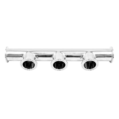 Stainless Steel Tri-Clover Manifold - 1.5" TC (3 Ports)