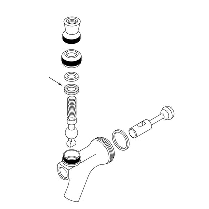 Beer Faucet Ball Washer (At Shank)