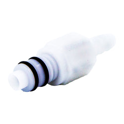 Plastic In-Line Disconnect Coupler - Male QD X 1/4" OD Barb