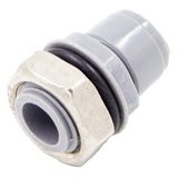 Duotight Food Grade Plastic (Push-In) Bulkhead - 1/2" NPT X 3/8" (9.5mm)