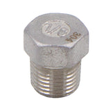 Stainless Steel Hex Plug - 1/8" Male NPT