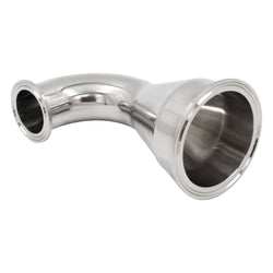 Stainless Steel Tri-Clover Concentric Reducer 90° Elbow - 3" TC X 1.5" TC