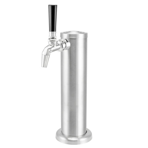 Brushed All Stainless Steel Single Tap Beer Tower