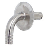 Ss Brewtech Stainless Steel Tri-Clover 90° Whirlpool Elbow - 1.5" TC X 1/2" OD Barb