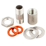 Stainless Steel Thick Wall Bulkhead - 1/2" NPT