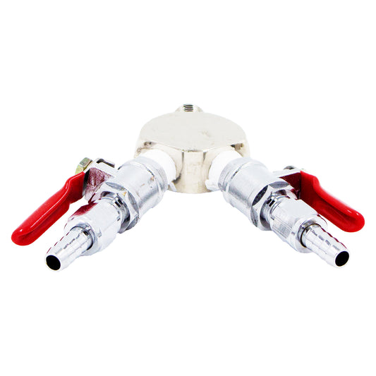 Y Splitter Ball Valve - 1/4" Male NPT X 5/16" OD Barb