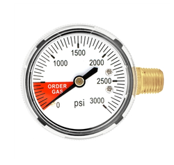 High Pressure Gauge (0-3000 PSI | Left)