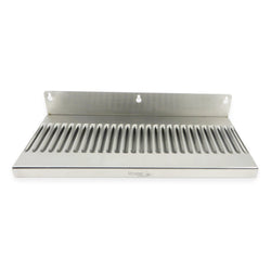 Premium Stainless Steel Wall Mount Drip Tray - 14"x 6"x 3/4" - Canadian Homebrewing Supplier - Free Shipping - Canuck Homebrew Supply