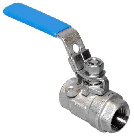 Stainless Steel Two-Piece Ball Valve - 1/2" Female
