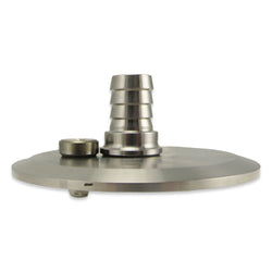 Stainless Steel 3" TC Cap with 1/2" Blow Off & Pressure Relief