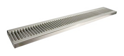 Stainless Steel Surface Mount with Drain Drip Tray - 36" x 5" x 3/4"