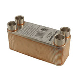 30 Plate Wort Chiller - 3/4" Female NPT - 7.5in - Canadian Homebrewing Supplier - Free Shipping - Canuck Homebrew Supply