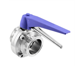 Stainless Steel Tri-Clover Butterfly Valve (Squeeze Trigger) - 2.5" TC
