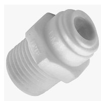 DM Fit Food Grade Plastic (Push-In) Fitting - 1/2" Male NPT X 3/8" (9.5mm)