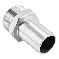 Stainless Steel Fitting - 1.25" Male NPT X 1.25" OD Barb