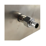 Stainless Steel Wall Mounting Drip Tray with Backsplash & Drain - 8" x 6" x 3/4" - Back View
