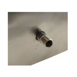 Stainless Steel Wall Mounting Drip Tray with Backsplash & Drain - 8" x 6" x 3/4" - Bottom View