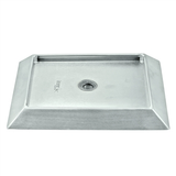 Stainless Steel Bevel Edge Drip Tray with Drain - 9" x 6.5" - without Grill