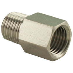 Stainless Steel Thread Adapter - 1/4” LHT Male NPT to 1/4” RHT Female NPT