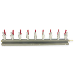 9 Way Gas Distributor (Manifold) - Canadian Homebrewing Supplier - Free Shipping - Canuck Homebrew Supply