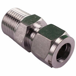 Stainless Steel Fitting - 1/2" Male NPT to 1/2" Compression