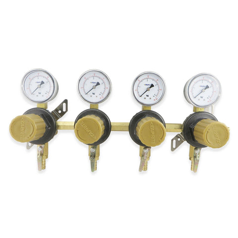 Quad Secondary CO2 Regulator (60PSI) #T1694ST - Canadian Homebrewing Supplier - Free Shipping - Canuck Homebrew Supply