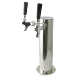 Taprite Stainless Steel Draft Tower - Double Tap - #D4743DTSS - Canadian Homebrewing Supplier - Free Shipping - Canuck Homebrew Supply