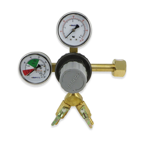 Primary Dual Outlet CO2 Regulator (60 & 2000PSI) #T742-2 - Canadian Homebrewing Supplier - Free Shipping - Canuck Homebrew Supply
