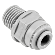 Monotight Food Grade Plastic (Push-In) Fitting - 1/4" Male NPT X 1/4" (6.35mm)